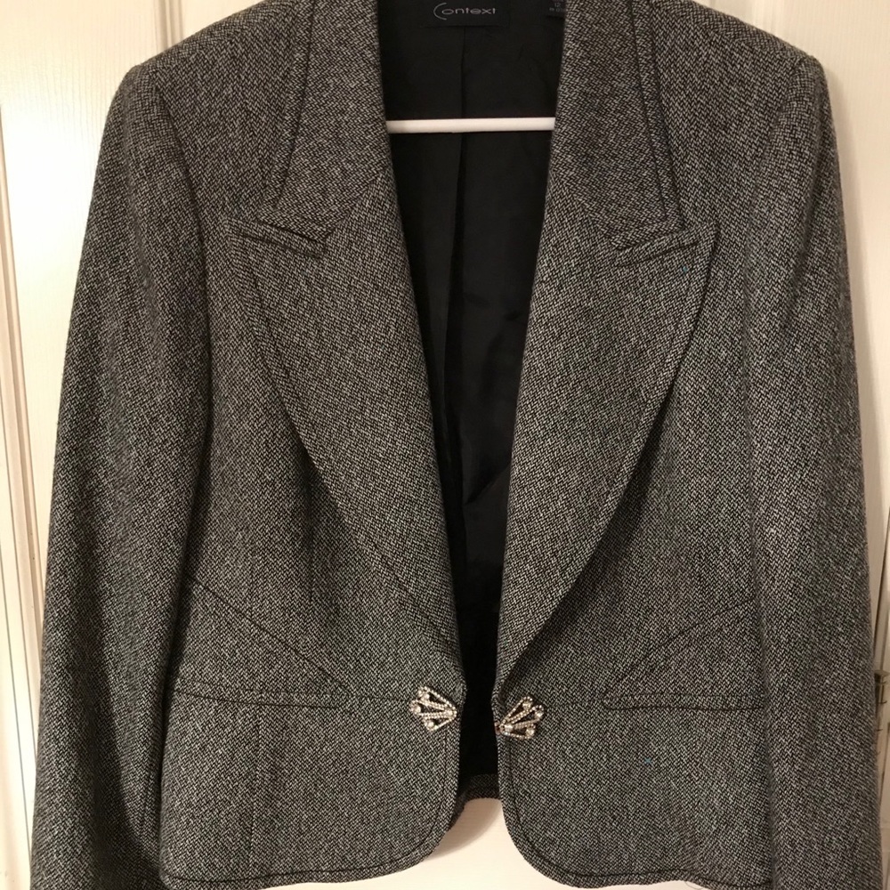 Black & White Tweed Blazer